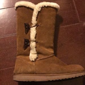 Cognac Faux Fur Boots